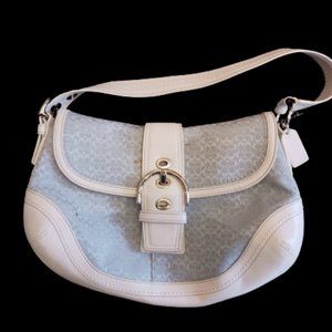 Authentic Coach Light Blue Leather Shoulder Bag (Coach Creed # M0726-F10926)